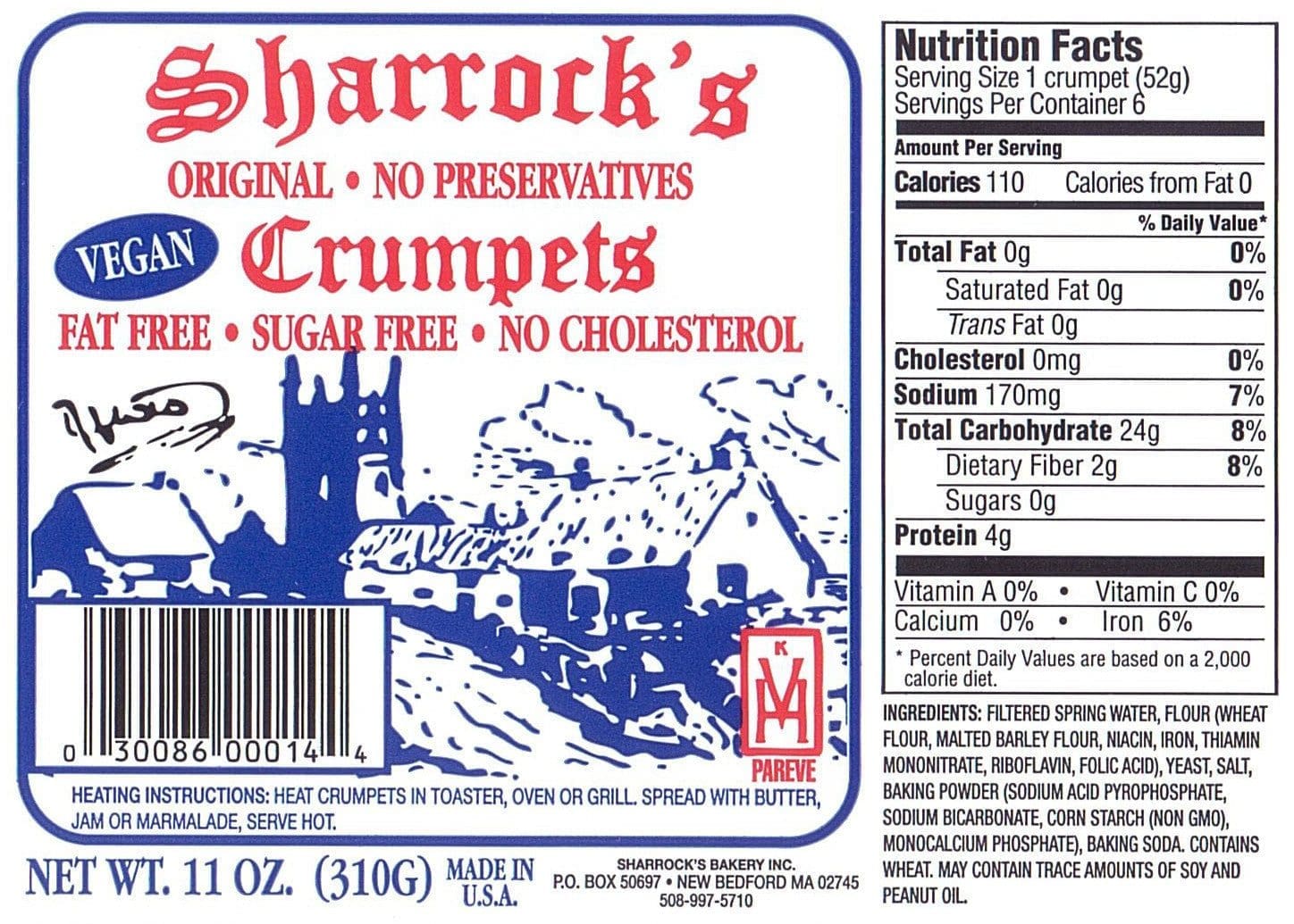 A label for a food product with a picture of a castle.